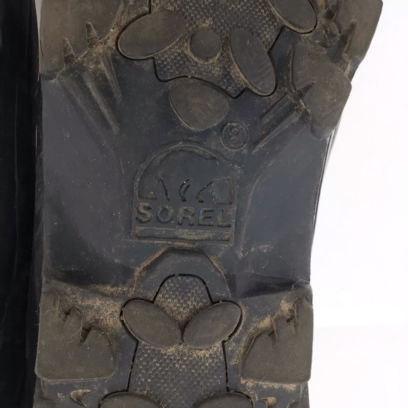 Sorel US Badger II Boots Beige Tan Leather Brown Rubber Winter Lined Size 8 - Picture 15 of 16